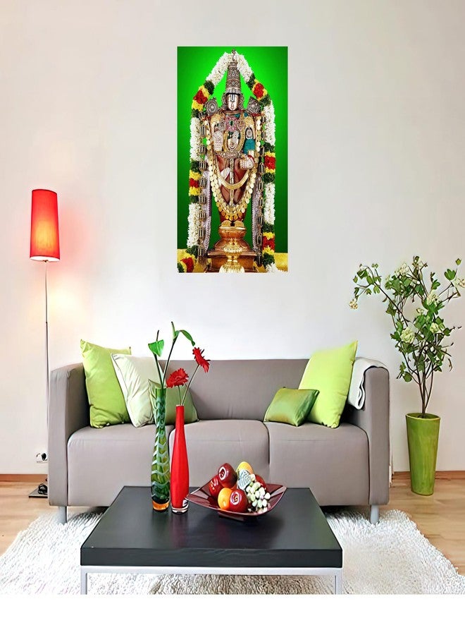 wallpics® Lord venkateswara Swamy Painting Poster Waterproof Vinyl Sticker for Home Decor || (12X18 inches) can1514-1 - Image 2