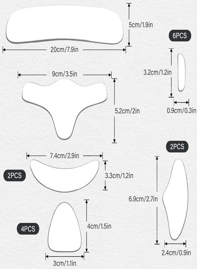 EKIND 16 Piece Set Silicone Facial Anti Wrinkle Patches for Forehead Eyes Mouth Chin Reusable Face Lift Pads,Reduce Fine Wrinkles, Smile Line Facial Smoothing - Image 2