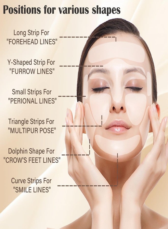 EKIND 16 Piece Set Silicone Facial Anti Wrinkle Patches for Forehead Eyes Mouth Chin Reusable Face Lift Pads,Reduce Fine Wrinkles, Smile Line Facial Smoothing - Image 3