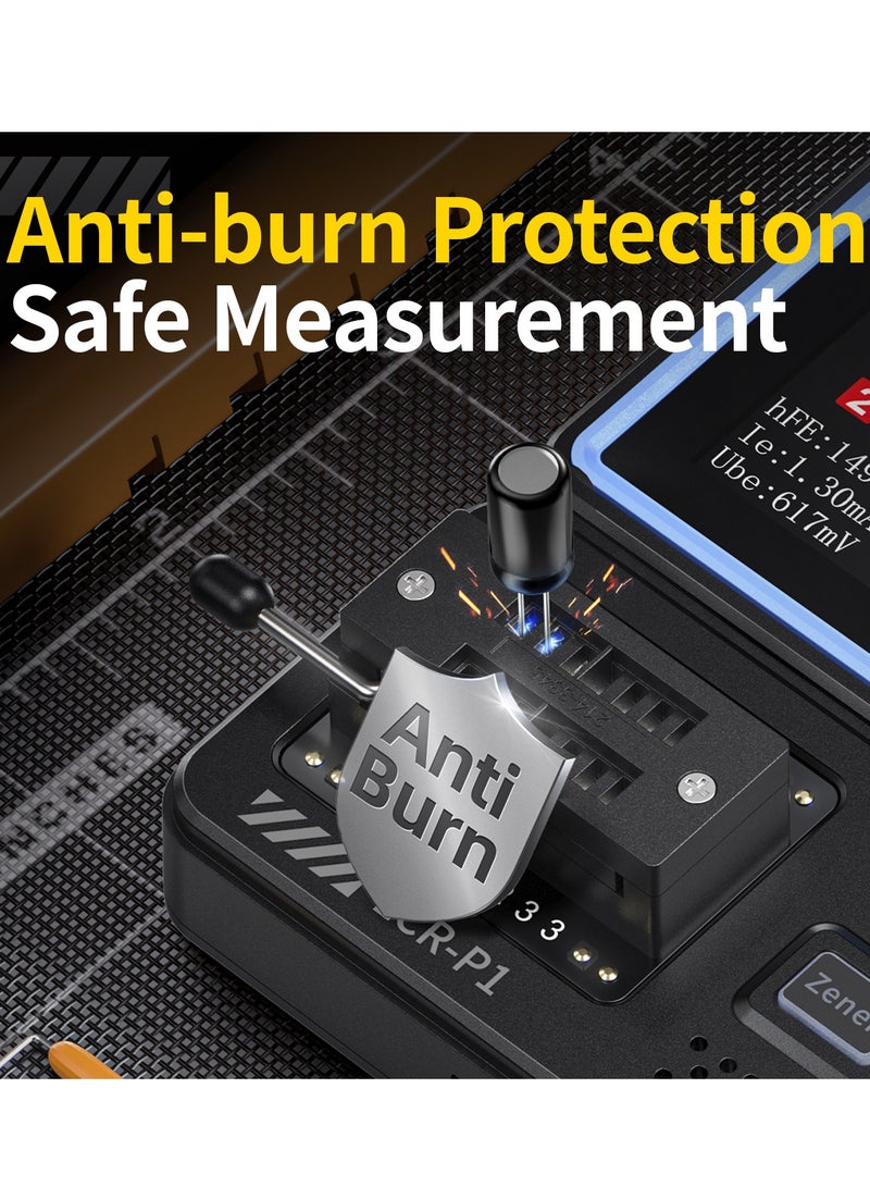 FNIRSI LCR-P1 Transistor Tester, Diode Triode Capacitor Resistance, LCR ESR Meter MOSFET NPN PNP SMD Multifunction Tester - Image 4