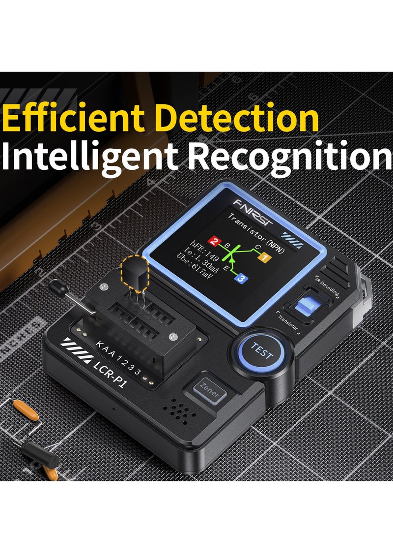FNIRSI LCR-P1 Transistor Tester, Diode Triode Capacitor Resistance, LCR ESR Meter MOSFET NPN PNP SMD Multifunction Tester - Image 3
