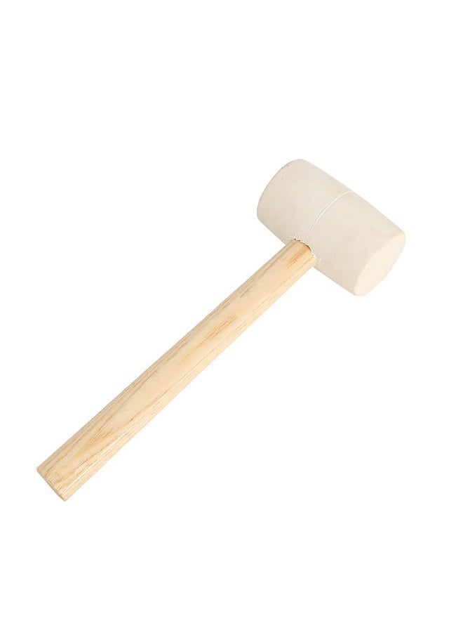 LAWAZIM Rubber Mallet with Wooden Handle - 410g - Non-Marring Shock-Absorbing Hammer for Flooring, DIY, and Construction - Ergonomic Anti-Slip Grip for Home Improvement, Woodworking, and Tent Camping  - Image 3