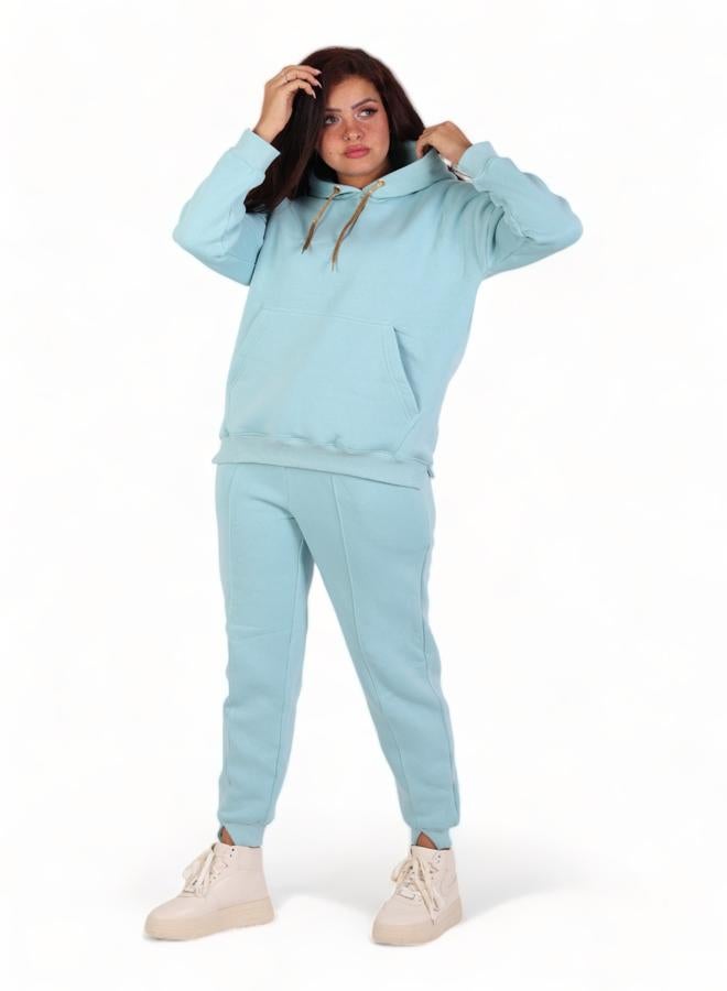Women's Leggings, Size (L), Made of Melton Sponge Fabric with Inner Lining for Extra Warmth, Latest 2024 Trends, High-Quality Fabrics and Ultra-Soft Texture for a Comfortable and Elegant Experience