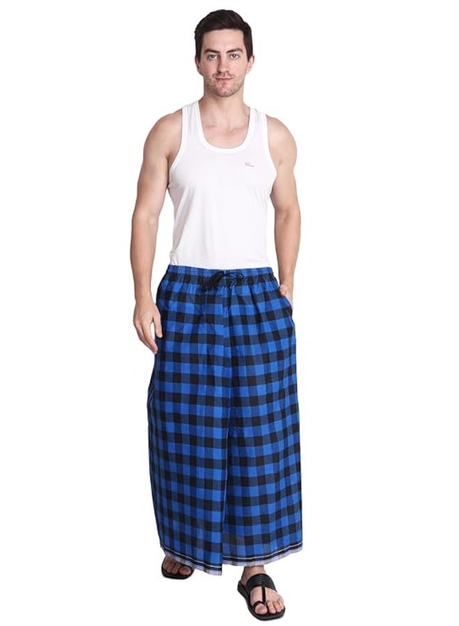 Gowri Tex Elastic Premium Cotton Lungis Pack Of 1 - Image 1