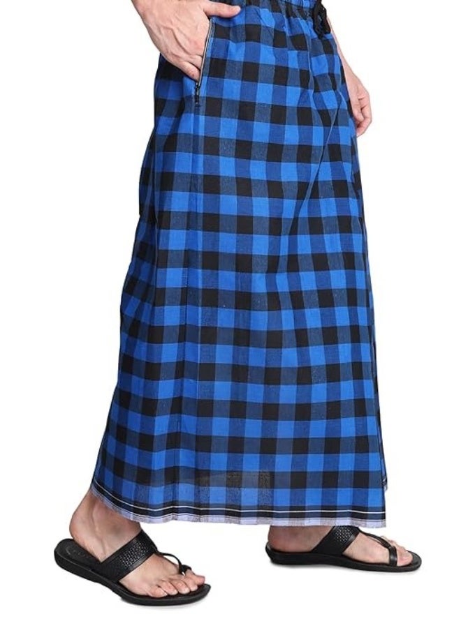 Gowri Tex Elastic Premium Cotton Lungis Pack Of 1 - Image 3