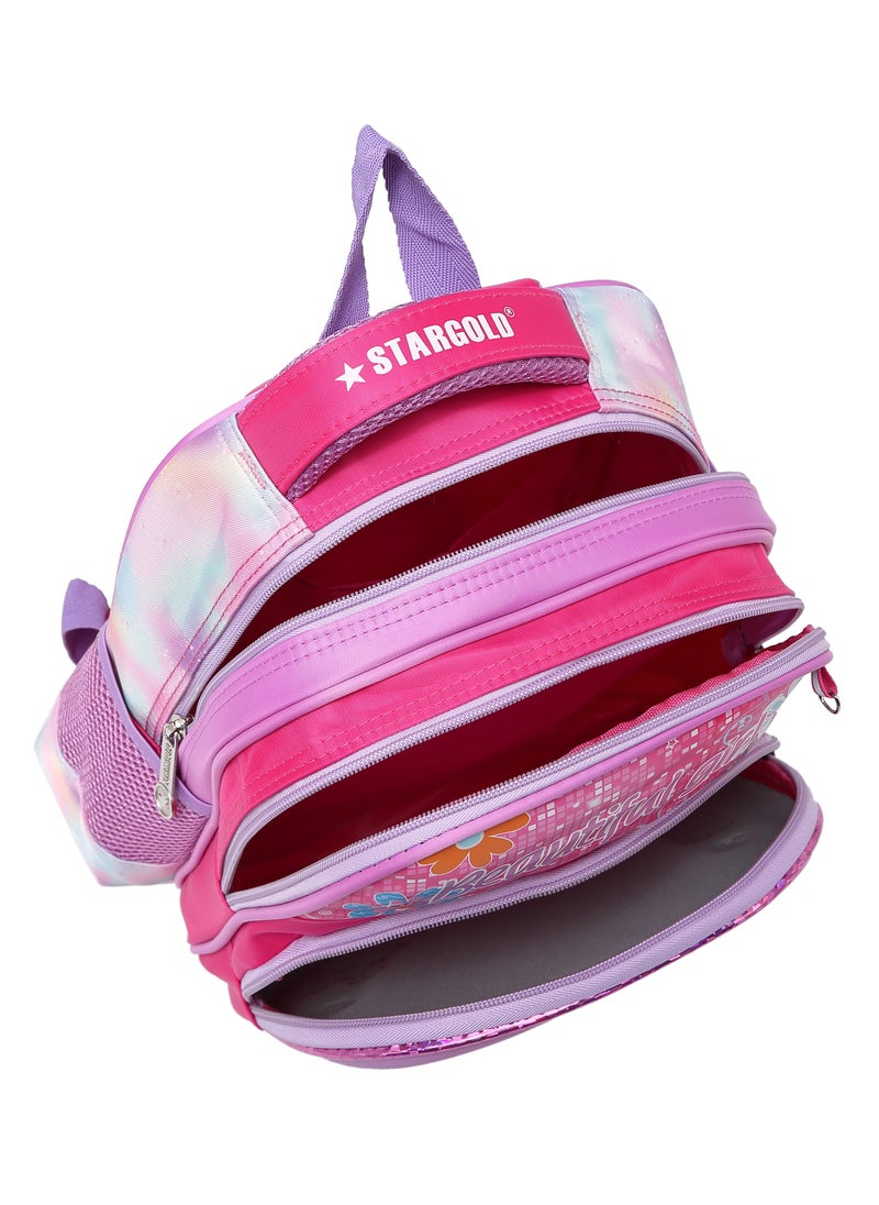 Stargold Baby Backpack 3Pcs Combo For Baby Girl With Adjustable Strap For School 12 Inch  - Image 3