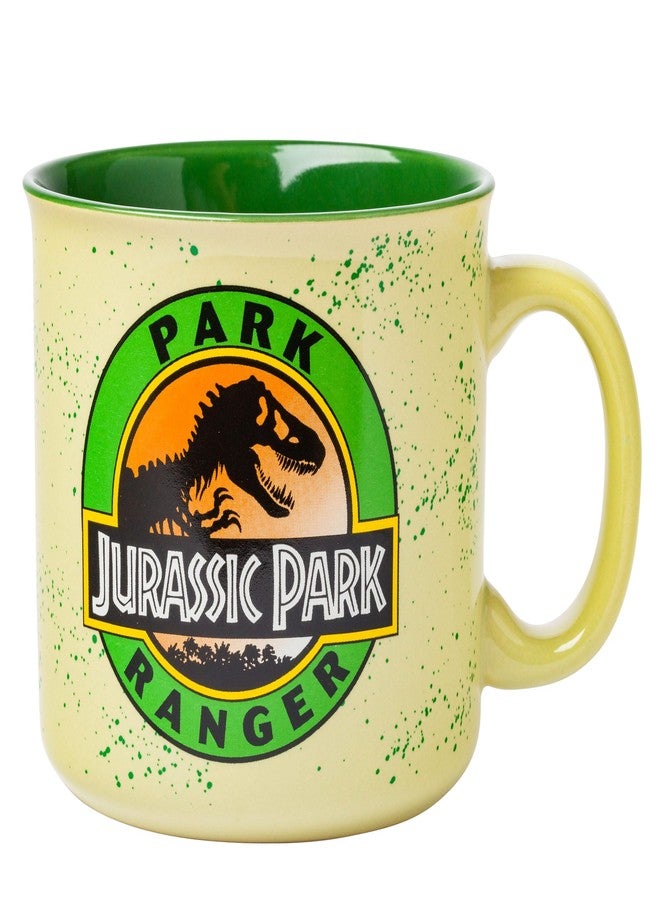 Silver Buffalo Jurassic Park Park Ranger Camper Style Ceramic Coffee Mug, 20 Ounces - Image 1