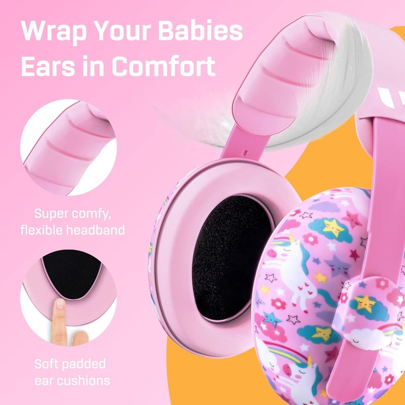 Vanderfields Baby Ear Protection Toddler - Baby Ear Muffs Noise Protection Infant - 21dB NRR - Age 3 Months / 2 Years - Image 3