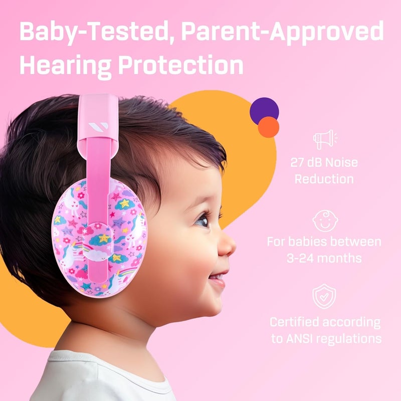 Vanderfields Baby Ear Protection Toddler - Baby Ear Muffs Noise Protection Infant - 21dB NRR - Age 3 Months / 2 Years - Image 2