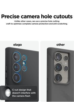 Elago Silicone for Samsung Galaxy S24 Ultra Case Cover - Black  - Image 3