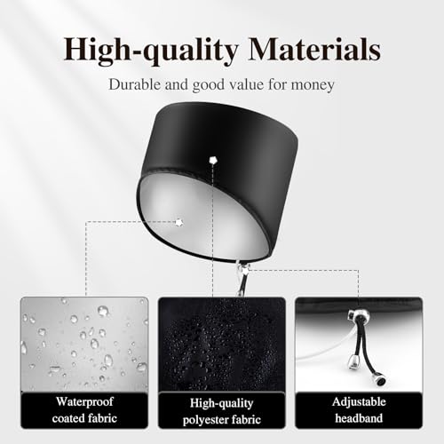 aopow Heated Electric Thermal Steamer Cap for Natural Black Afro Hair - Hot Spa Treatment Hat with Temperature Control for Deep Conditioning at Home - Black - Image 5