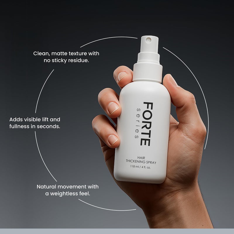 Alex Costa Hair Thickening Spray by Forte Series | Men's Hair Volume Spray | Hair Volumizer with Biotin Peptide Complex | Pre-Styler Hair Thickener, Volumizer, and Spray Texture Pump, (4 oz) - Image 4