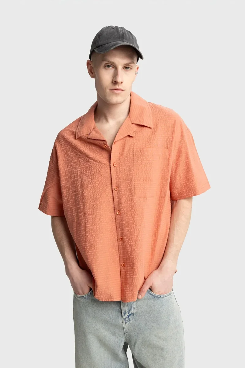 GIESTO Textured Short Sleeve Shirt