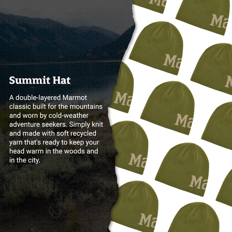MARMOT Summit Hat - Knit Skullcap Beanie Beanie, Olive Grove/Shale Grey, One Size - Image 4
