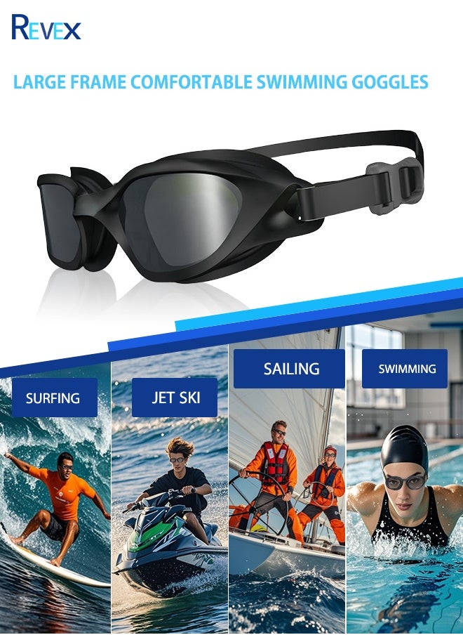 REVEX Professional Swimming Goggles Adult  Sports Swimming Eyewear Optical Lens HD Waterproof Anti Fog Big Frame Pool Glasses  - Image 2