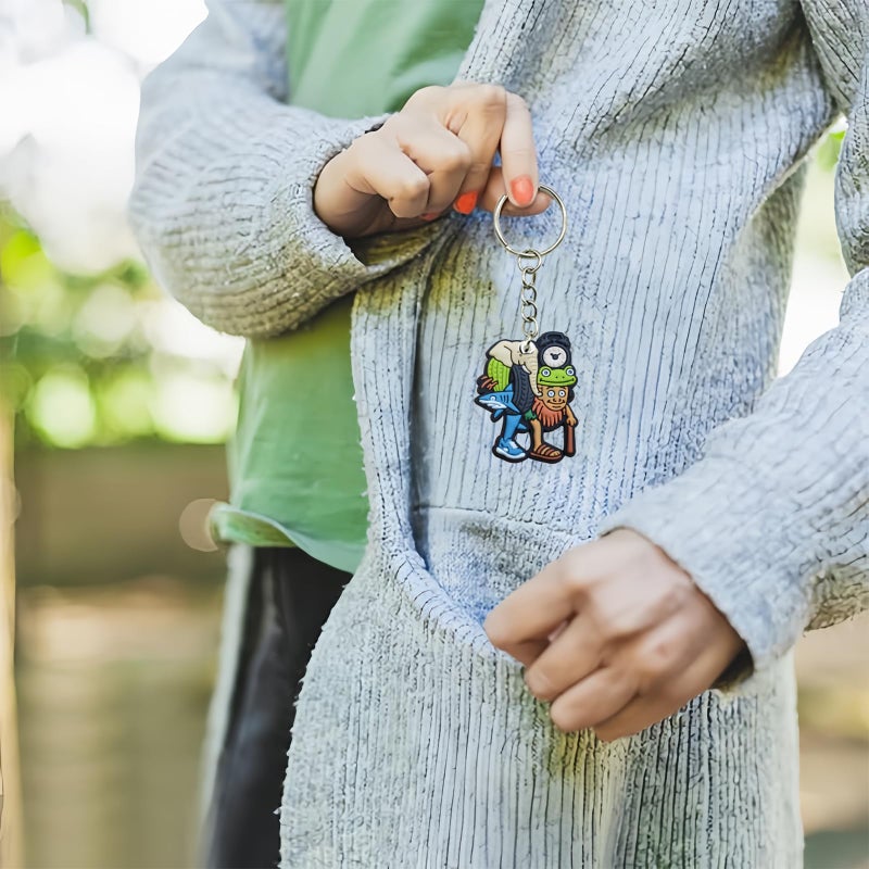 GREAWOD Italian Brainrot Keychains Quirky Cartoon Character Charms with Durable Metal Key Rings, Multicolor Meme-Style Accessories (36) - Image 5