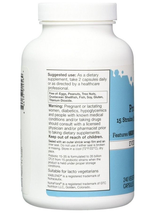 Vitacost Brand - Vitacost Probiotic 15 35 Billion 240 Capsules - Image 1