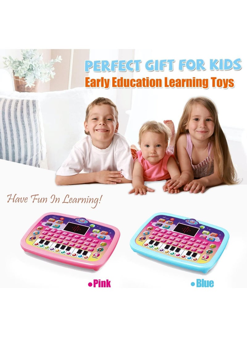 جهاز لوحي للأطفال / لوحة تعليمية للرضع بشاشة LED لتعليم الحروف الأبجدية، الأرقام، الكلمات، الموسيقى، الرياضيات، لعبة إلكترونية تفاعلية لتنمية المهارات المبكرة للأولاد والبنات بعمر 3 سنوات فما فوق (وردي) - Image 5