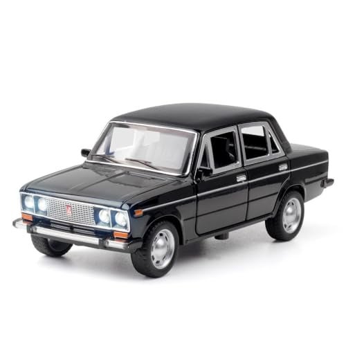 Invite Enterprise Invite Diecast 1:24 Lada 2106 Alloy Car Model High Simulation Metal Toy Classic Car Vehicles Model Sound Light Collection Children Gift [Multicolor] - Image 1