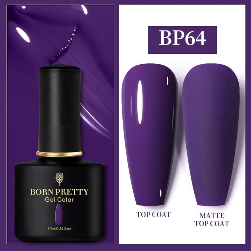 BORN PRETTY Gel Nail Polish Black Spar Series Color from BELLE GAGA UV LED Lamp Required to cure DIY Soak Off UV Gel Nail Varnish 064 - Image 3
