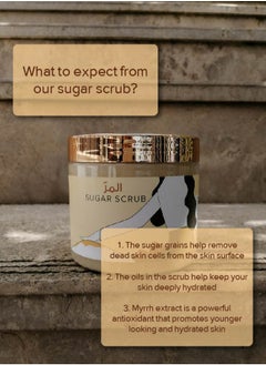 Khan El Kaser Body Scrub - Myrrh | 500g | Natural Exfoliation, Deep Hydration, Dark Spot Treatment | Reduces Strawberry Legs, Hyperpigmentation | Softens and Brightens Skin  - Image 2