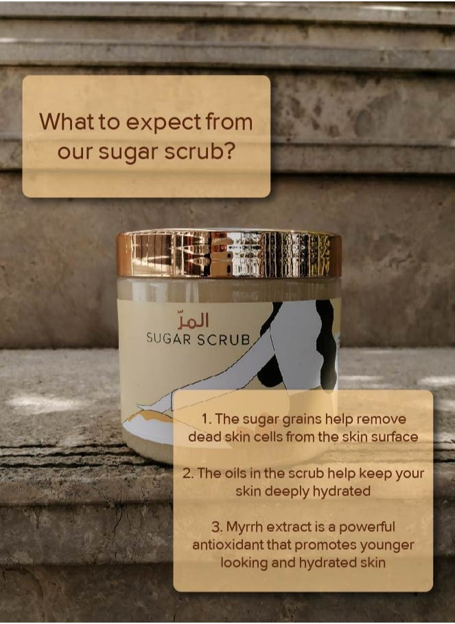 Khan El Kaser Body Scrub - Myrrh | 500g | Natural Exfoliation, Deep Hydration, Dark Spot Treatment | Reduces Strawberry Legs, Hyperpigmentation | Softens and Brightens Skin  - Image 2