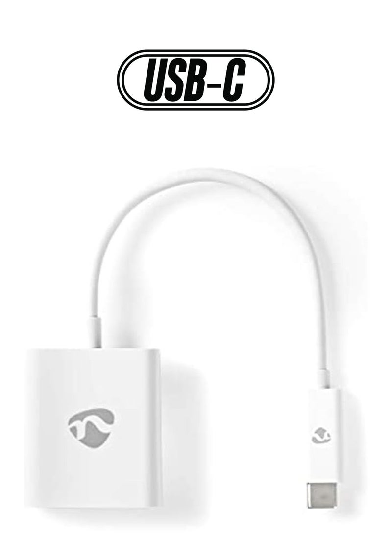 NEDIS USB Adaptor - USB 3.1 - USB Type-C Male - HDMI - 0.20 m - Round - Nickel Plated - PVC - White Imported from Nederlends - Image 1