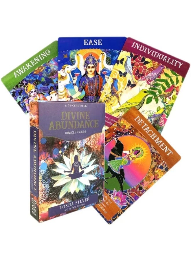 NIBEMINENT Divine Abundance Divination Card Set English Explanation Divination Tarot Card Set for Divination Introductory Tarot Card Set for Beginners Suitable for Adults' Tabletop Game Card Set - Image 1