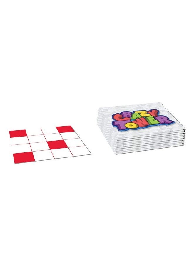 : Crazy Tower Wooden Blocks Tower Building Stacking Kids Game With A Twist Of Cards Avoid Tumbling The Tower 1 4 Players Ages 8 And Up 15 Min Play Time