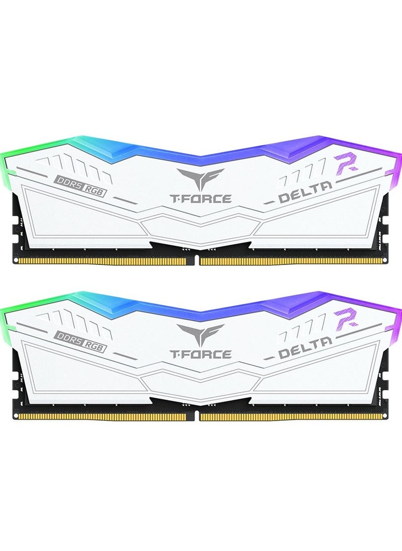 64GB (2X32GB) 6000MHz DDR5 DESKTOP RGB GAMING RAM - WHITE