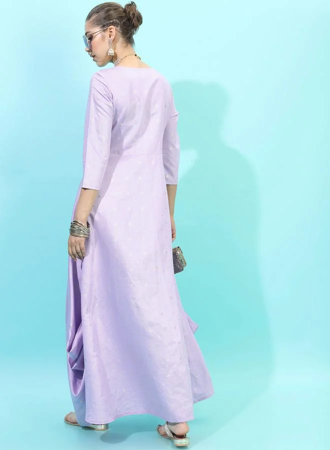 Vishudh Lavender Printed Dress
