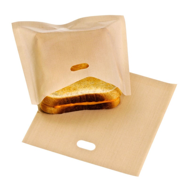 Kitchen Elements Toaster bags Reusable 100 use NonStick SandwichSnack Make Cheeze Toasties In a Toaster Grilling Bag 2 Pack