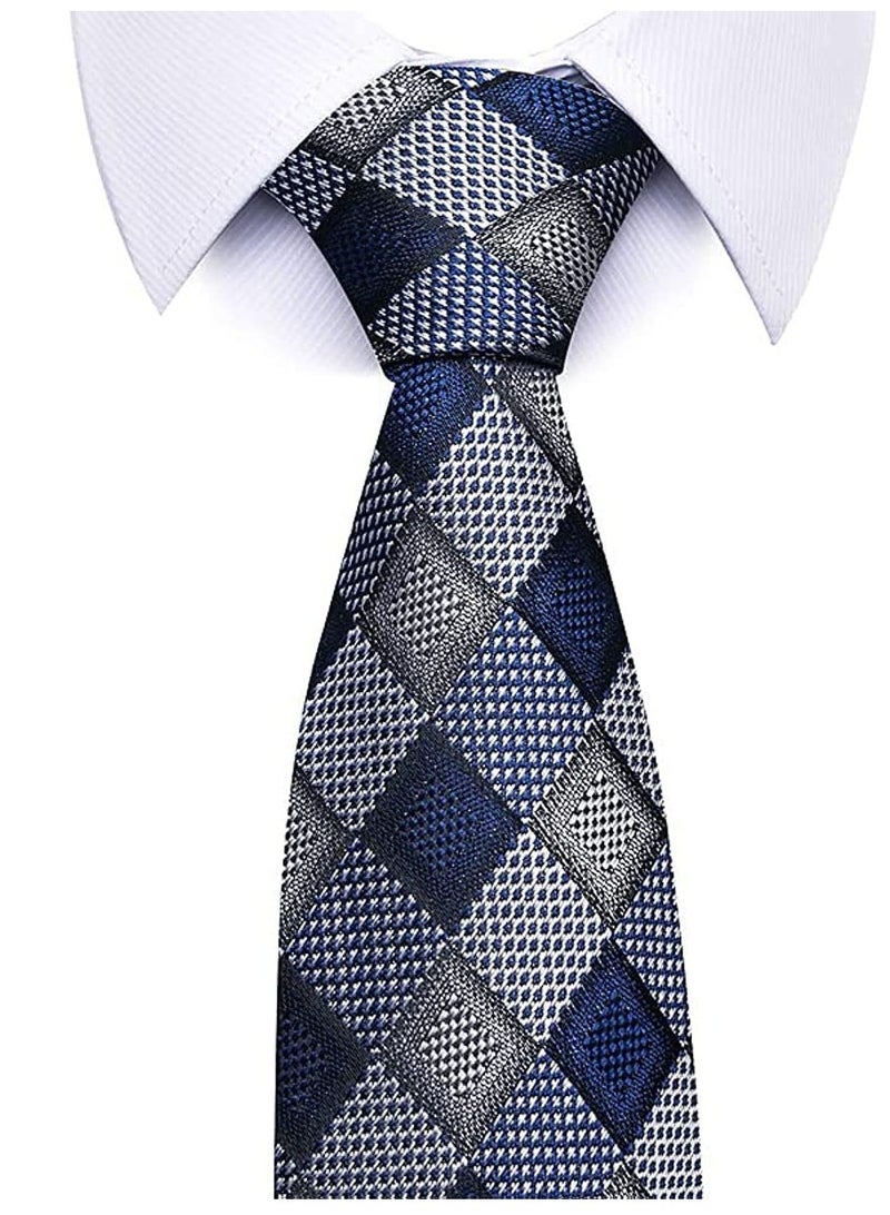 LYNLYN Ties for Men Set with Pocket Square Cufflink and Tie Clip | Necktie Handkerchief in Gift Box  - Image 2