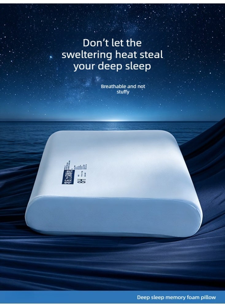 Zero‑Pressure Memory Foam Pillow Slow Rebound Comfort Breathable Polyurethane Filled Pillow for Sleeping Neck Support - Image 3