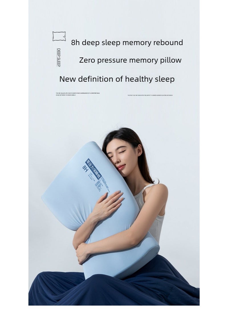 Zero‑Pressure Memory Foam Pillow Slow Rebound Comfort Breathable Polyurethane Filled Pillow for Sleeping Neck Support - Image 5