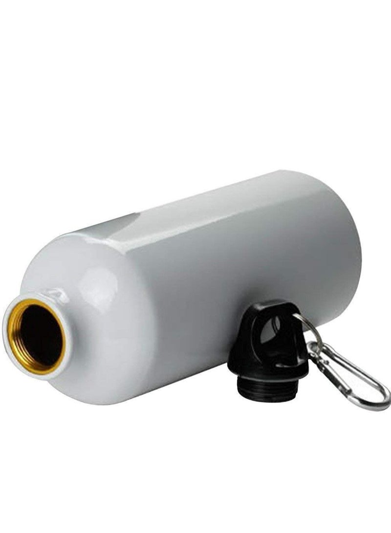 Story Of Candle Aluminum Water Bottle, Football Drinking Bottle with Lionel Messi Design Print in White - Image 3