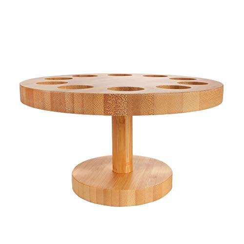 BambooMN 7.25 Inch Natural Bamboo Circle Food Cone Display Tamaki Stand for Restaurants, Catered Events, Party or Buffets, Holds up to 10 Cones - Image 2