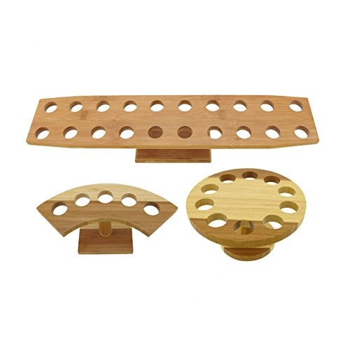 BambooMN 7.25 Inch Natural Bamboo Circle Food Cone Display Tamaki Stand for Restaurants, Catered Events, Party or Buffets, Holds up to 10 Cones - Image 3