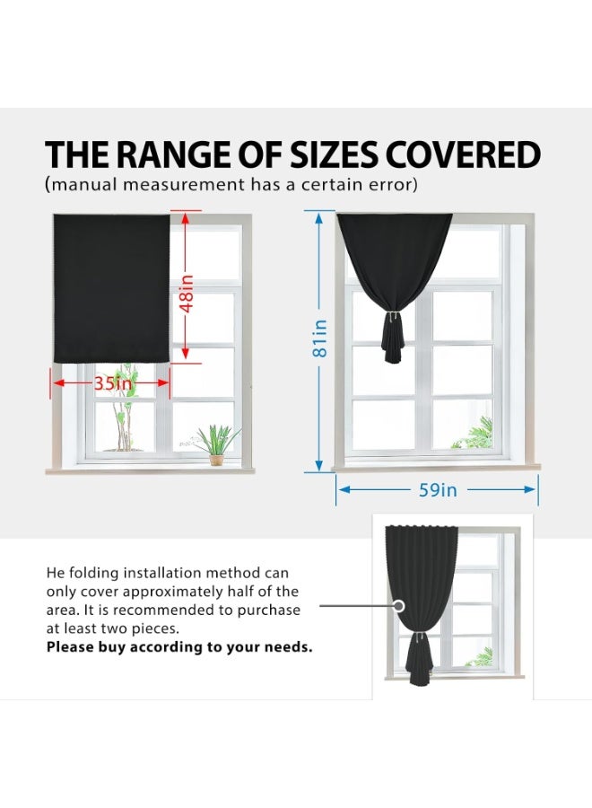 DELGREEN 100% Blackout Curtain, Self-adhesive and Portable, Easy to install, Sun Protection, Heat Insulation, Privacy Protection, Short Length, Suitable for Various Room Types, Bedroom Curtains, Bedroom Decoration, Modern Curtains - Image 4