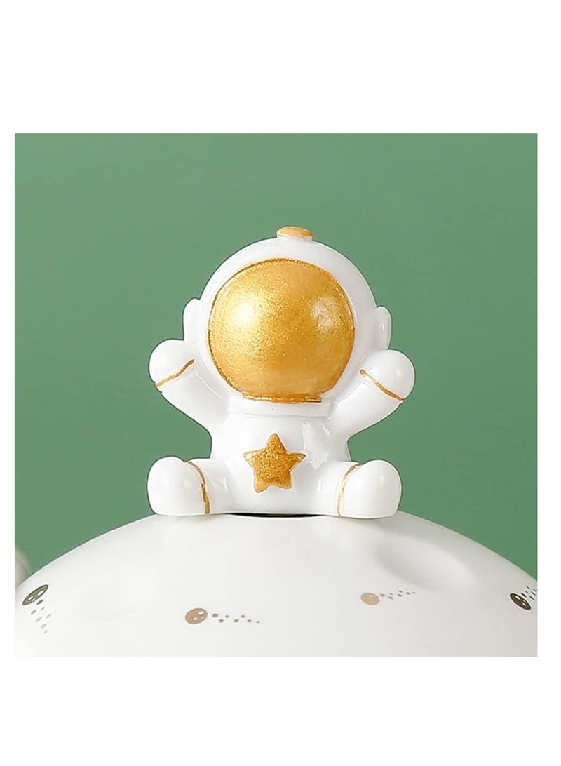 Bluejw كوب رائد الفضاء كوب كوكب منقوش بمساحة 13.52 أونصة أكواب قهوة من السيراميك مع غطاء وملعقة علبة هدايا لطيفة كوب قهوة من السيراميك هدية فريدة لعيد الميلاد للفتيات والصبيان والنساء والرجال (وردي) - Image 5