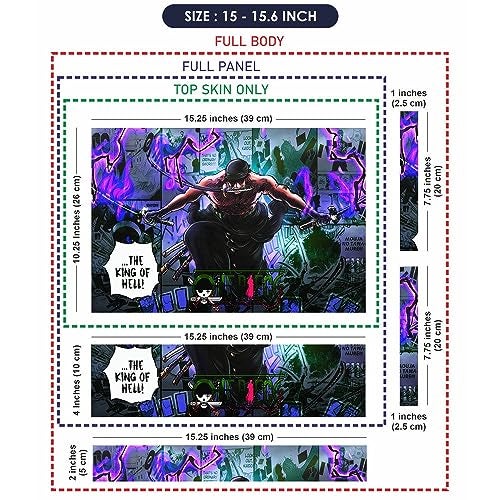 Finearts Full Body Laptop Skin Upto 15.6 inch Sticker Compatible for Dell/HP/Lenovo/Acer/Sony All Laptop Size Upto 14 to 15.6 Inch - The King of Hell Anime - Image 5