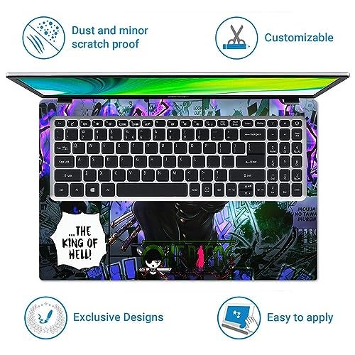 Finearts Full Body Laptop Skin Upto 15.6 inch Sticker Compatible for Dell/HP/Lenovo/Acer/Sony All Laptop Size Upto 14 to 15.6 Inch - The King of Hell Anime - Image 3