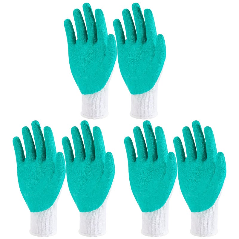 Sureio Sureio 3 Pairs Donning Gloves for Compression Stockings Gloves for Donning Gripping Compression WearGreen White