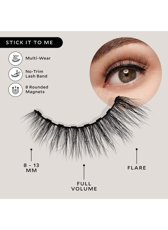 Velour Lashes - Velour Magnetic Lashes False Eyelashes Lightweight Reusable Handmade Lashes Wear up to 30 Times Fake Eyelashes 100% Vegan Soft and Comfortable All Eye Shapes Stick It to Me - Image 1