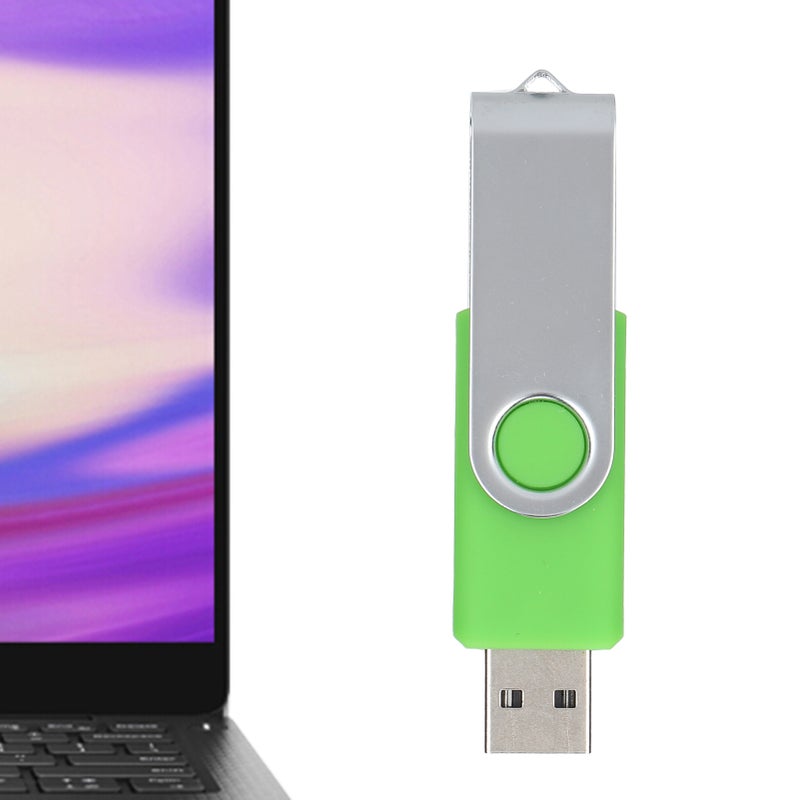 محرك فلاش USB بلون الحلو الأخضر القابل للتدوير ذاكرة تخزين محمولة للأجهزة المحمولة للحاسوب والتابلت سعة 4 جيجا بايت - Image 2