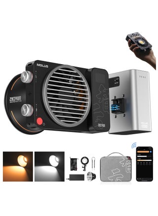 ZHIYUN MOLUS X100 Combo V2 Upgraded Version LED Video Light [Official],Portable 100W 2700K-6500K CRI 95+ TLCI 97+ Bluetooth Brightness Control Continuous Output Lighting for Photography Studio Light - pzsku/ZDEF0DC64B4AC7A14284BZ/45/1749700032/403b1c19-5389-416d-8fbe-322c0338723c
