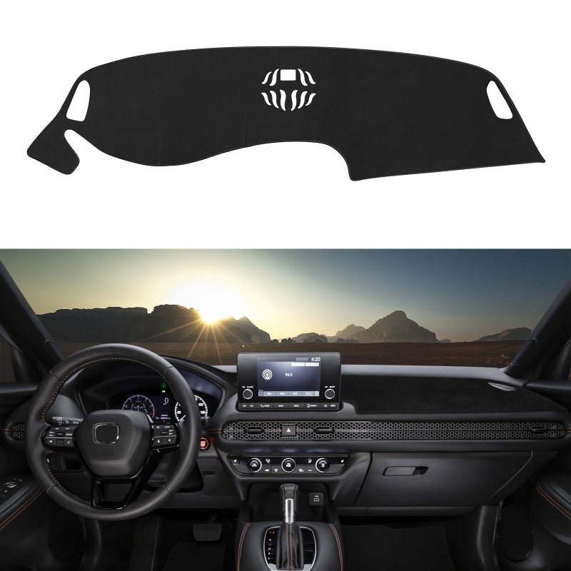 Rilsen Dashboard Cover Mat Custom Fit for Honda HRV 2023 2024 2025 Dash Cover Nonslip Dash Mat Protector Sunshade No Glare Black