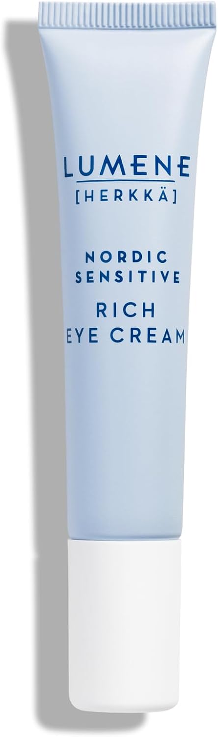 LUMENE Nordic Sensitive Eye Cream FragranceFree Formula for Delicate Sensitive Skin Enriched with Ceramides to Hydrate Strengthen Skin Barrier Vegan 15 ml