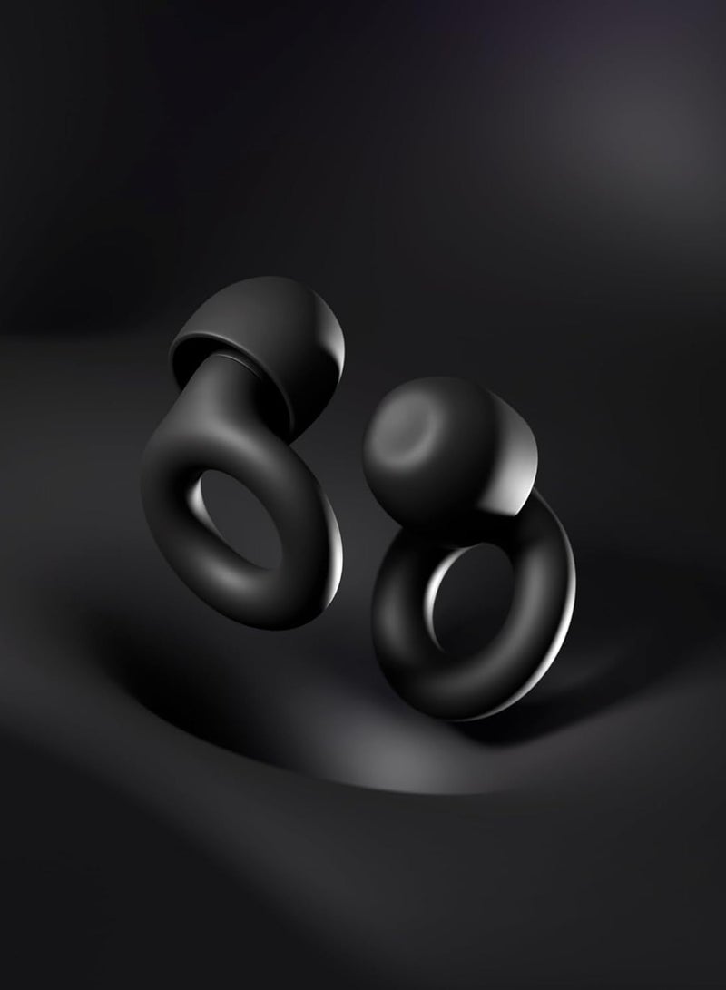 GRKC Ultra-Comfy Reusable Noise-Reducing Earplugs for Sleep, Focus, Travel, Noise Sensitivity | Flexible Hearing Protection | 24dB Noise Reduction with Double Tips | Includes Storage Case and 3 Pairs of Ear Tips  - Image 1