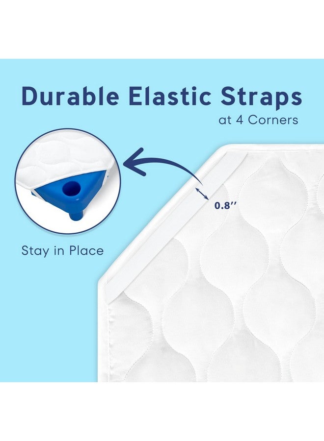 Comfyanno Quilted Daycare Cot Padded Nap Mat, 23" x 51" Cot Sheets for Daycare Standard Size, Cot Nap Pad for Kids, Boys/Girls, Preschool Cot Fitted Sheets Alternative - White - 1 Pack - Image 5